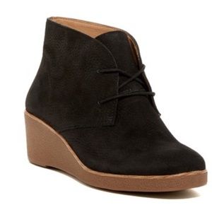 LUCKY BRAND Black Junes Wedge Booties